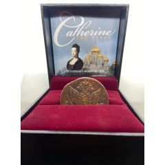 Catherine the Great: The Empress's Signature Bronze Coin w/ Display Box