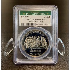 1993-P 1 oz US Mint Philadelphia Bicentennial Silver Medal PCGS PR69DCAM